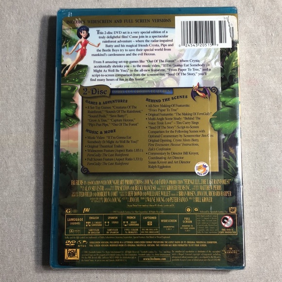 20th century fox family fun edition Ferngully the last rainforest rated E - Picture 2 of 4